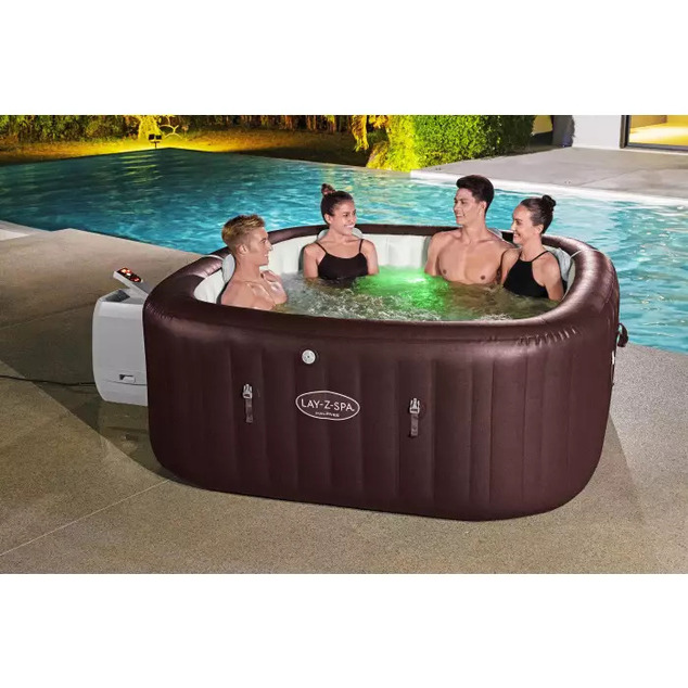 Bestway 6001U Jacuzzi LAY-Z-SPA® Maldives HydroJet Pro para 7 personas (Ahorro de energía) 201x80cm
