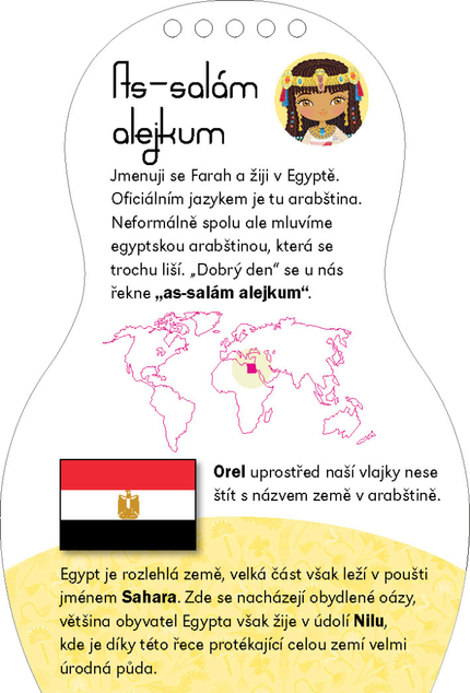 Oblékáme egyptské panenky FARAH - Omalovánky