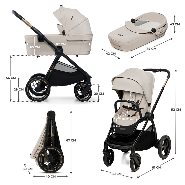 Kinderkraft Kočík kombinovaný Nea 2 2v1 Beige