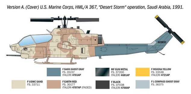 Modellbausatz Hubschrauber 90160 - AH-1W Super Cobra (1:72)