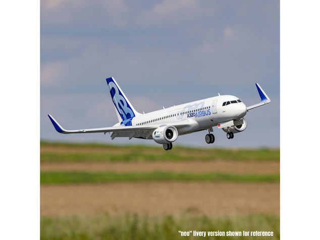 E-flite Airbus A320neo EDF 1.5m AS3X+ SAFE Select BNF Basic biely