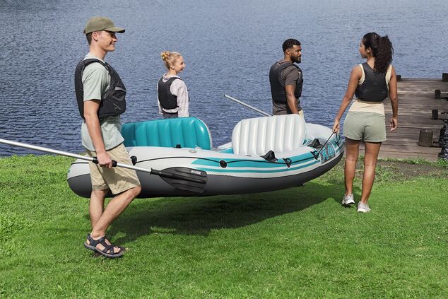 Bestway 65158 Aufblasbares Floß Adventure Elite X4, 315 x 165 x 41,5 cm