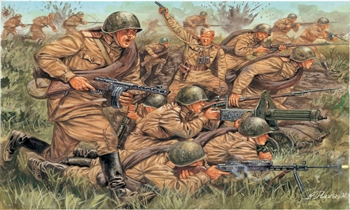 Model Kit figurky 6057 - WWII - RUSSIAN INFANTRY (1:72)