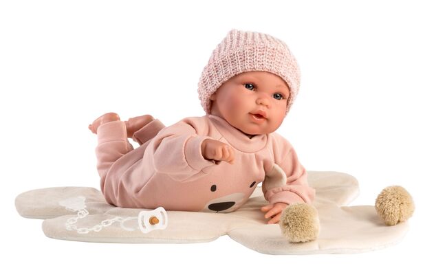 Llorens 63644 NEW BORN - realistická bábika bábätko so zvukmi a mäkkým látkovým telom - 36