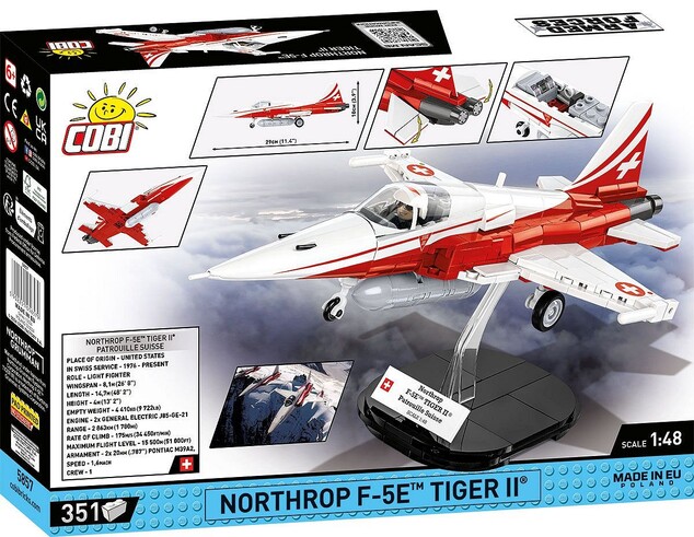 Cobi Northrop F-5E TIGER II Patrouille Suise, 1:48, 320 k
