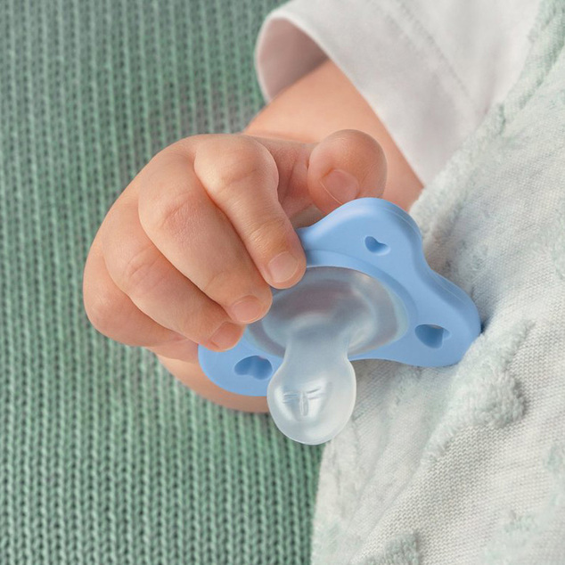 CHICCO Cumlík Physio Dual Soft silikónový chlapec 16-36m, 2 ks