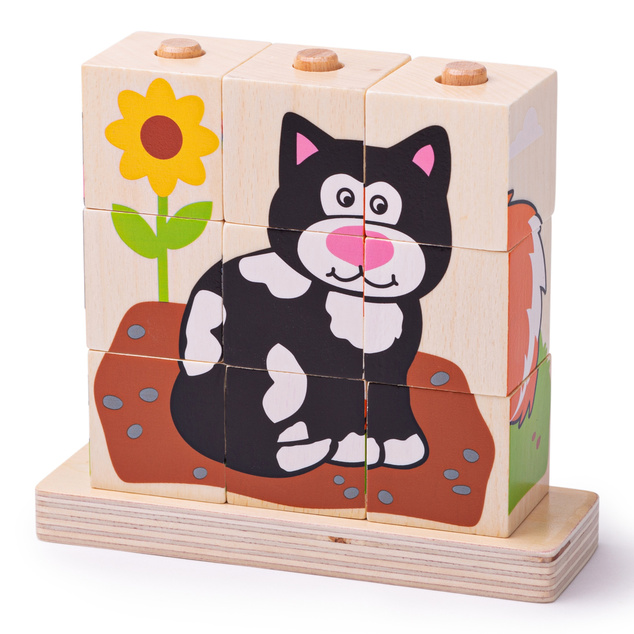 Bigjigs Baby Tierwürfel zum Aufstecken