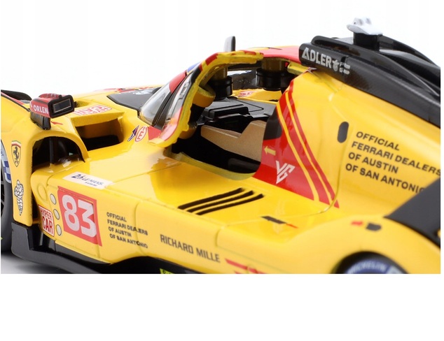 Bburago 1:24 Ferrari  Racing - 499P LMH yellow nr.83 - 24h Le Mans Livery 2024
