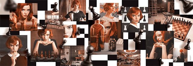 Puzzle 1000 dielikov panoráma - The Queen's Gambit