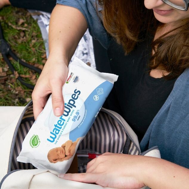12x WATERWIPES 100% BIO abbaubare Servietten 60St