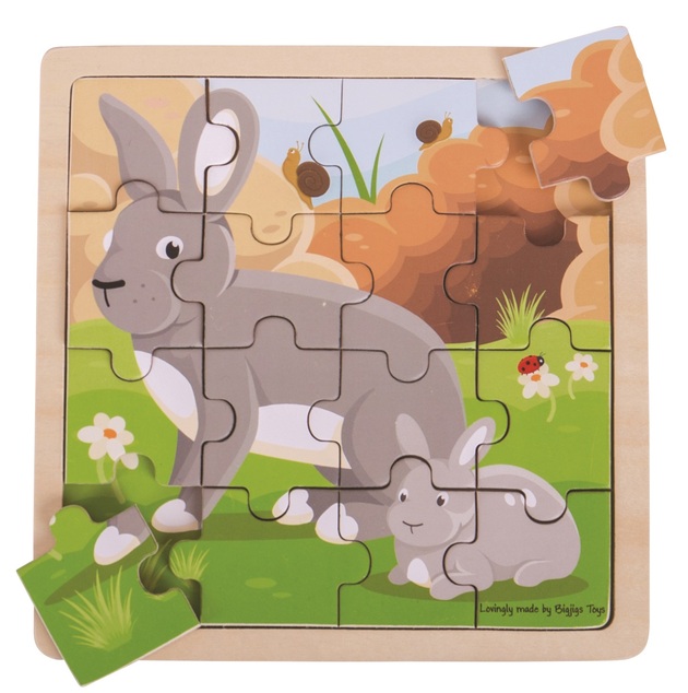 Bigjigs Toys Puzzle králik s králikom