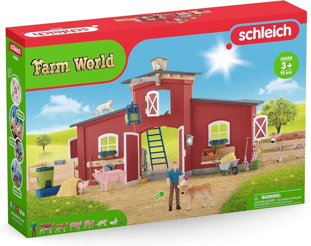 Schleich Veľká stodola so zvieratami a príslušenstvom