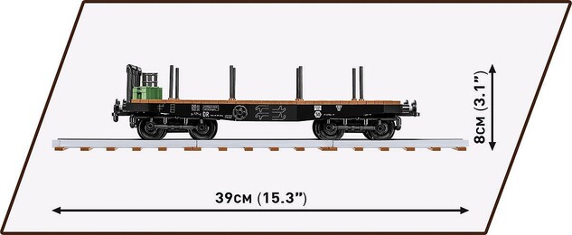 Cobi 6284 Schwerer plattformwagen type SSYS, 1:35, 424 k, 1 f