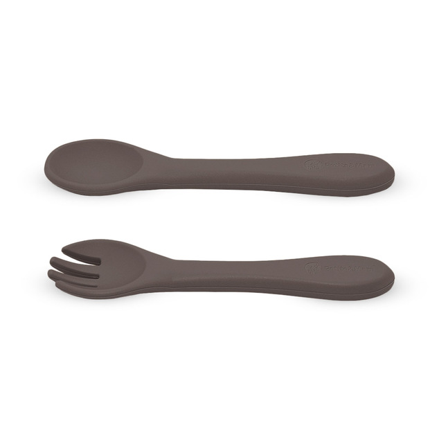 PETITE&amp;MARS Príbor silikónový Take&amp;Match Bitter Cocoa 6m+