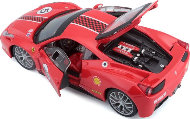 Bburago 1:24 Ferrari Racing 458 Challenge Rot