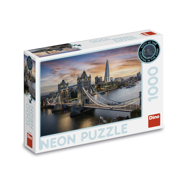 Puzzle Súmrak nad Tower Bridge 1000 dielikov neón