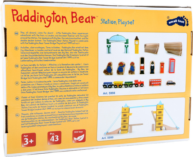 Small Foot Drevená vláčikodráha Paddington 43 dielov