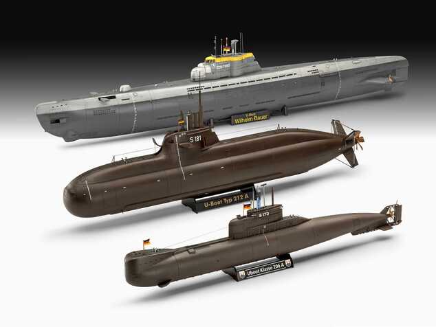 Plastikmodellbausatz U-Boot 05186 - 70 Jahre Bundeswehr: Wilhelm Bauer, Typ 206A, Klasse 2 (1:144