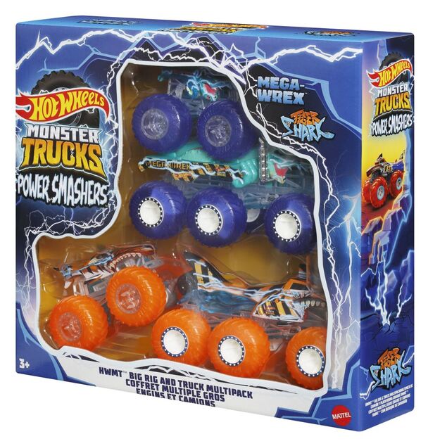 Mattel Hot Wheels Monster trucks power smashers ťahač a truck
