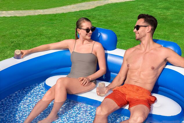 Bestway 54422 Piscina inflable familiar con asientos 231 x 219 x 79 cm