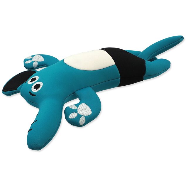 Hračka Dog Fantasy Water Float slon pískací a plávajúci tyrkysová 34cm