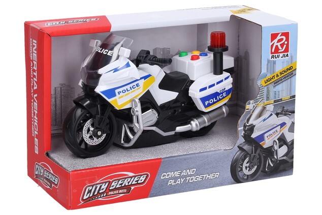 Moto polizia con effetti 18cm