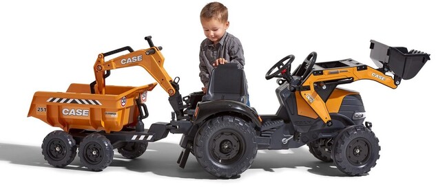 Falk Šliapací traktor 997W Case CE 580 Super N oranžový