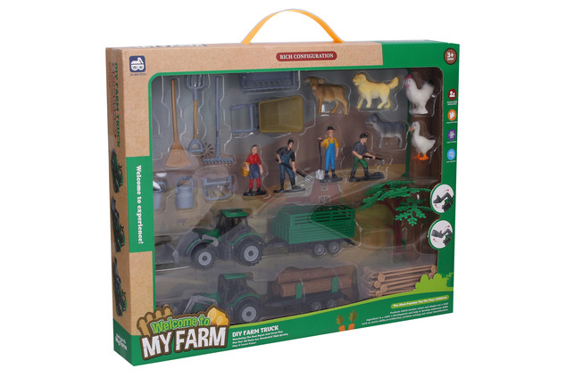 Bauernhof-Set mit Traktoren 20cm