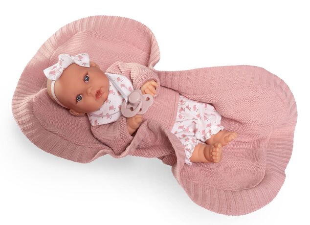 Antonio Juan 11325 KIKA - realistická bábika so zvukmi a mäkkým látkovým telom - 27 cm