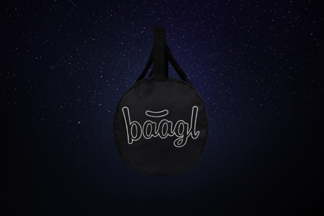 BAAGL Borsa sportiva pieghevole Hoop Uni nera