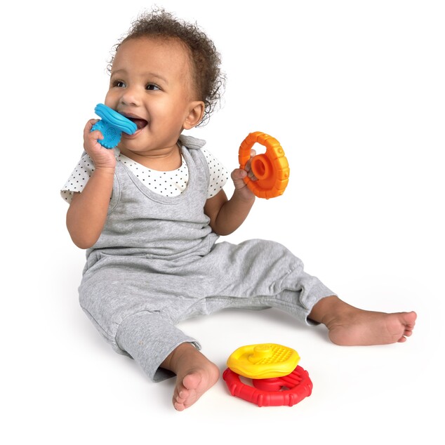 BABY EINSTEIN Hryzačka stohovacia 2v1 Stack &amp; Teethe™ 0m+