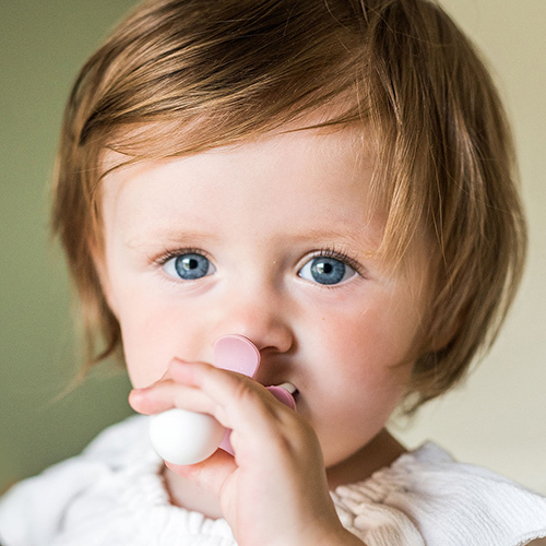 BABYONO Lingură și furculiță cu husă mint 12m+