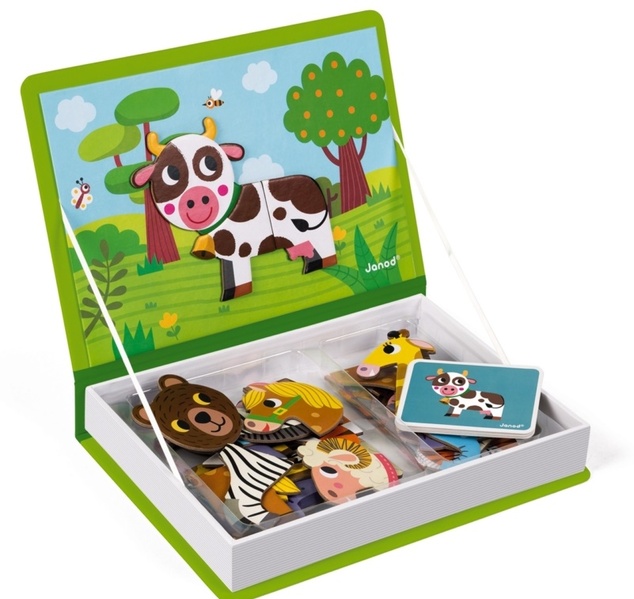 Janod Magnetibook Zvieratá Magnetická kniha pre deti