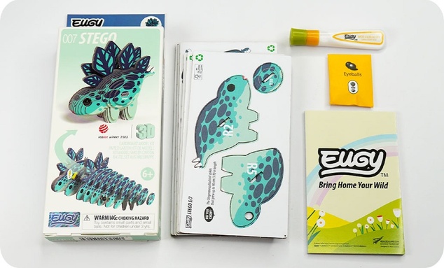 EUGY Stegosaurus 3D kartonová skládačka