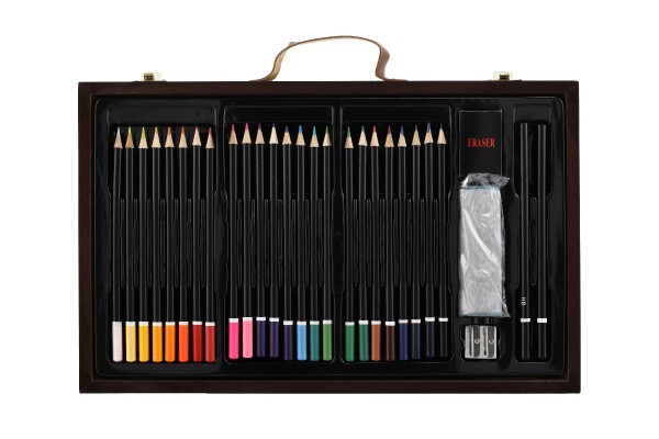 Sada na maľovanie - Art box kreatívna sada 79ks v drevenom kufríku