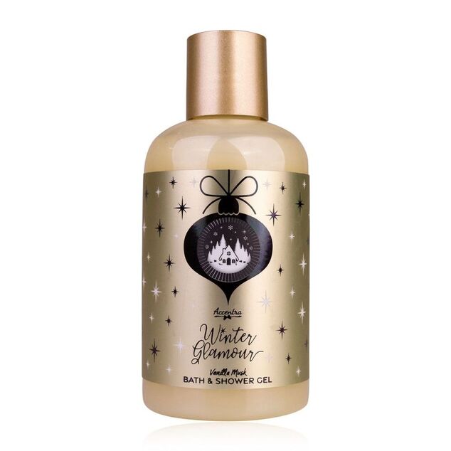 ACCENTRA Gel za tuširanje Winter Glamour Vanilija i mošus 180 ml – boca u obliku šampanjca