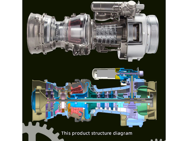 Teching turbohriadeľový motor