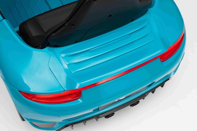 Elektrické autíčko RUF GT 12V, modré, Otváracie dvere, 2.4 GHz diaľkové ovládanie, LED sve