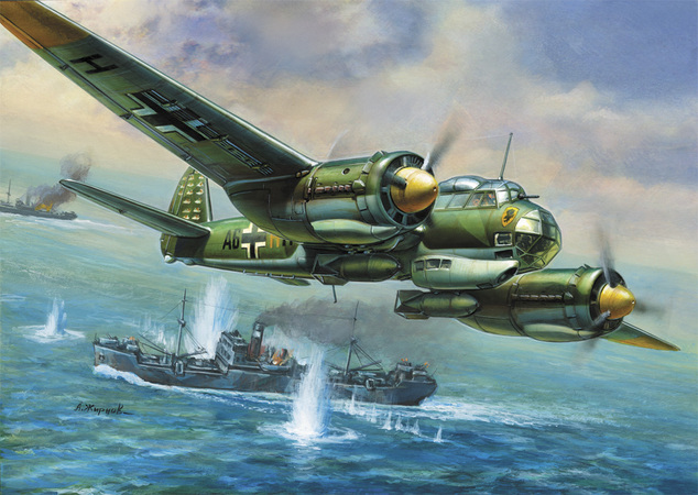 Wargames (WWII) самолет 6186 - Junkers Ju-88A4 (1:200)