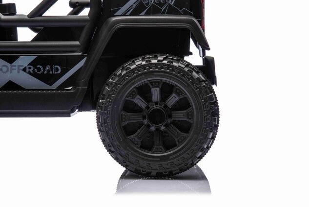Elektrické autíčko OFFROAD NEW s pohonom zadných kolies, čierne, Lítiová batéria