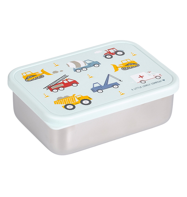 A Little Lovely Company – boîte à déjeuner en acier inoxydable avec couvercle en plastique – véhicul