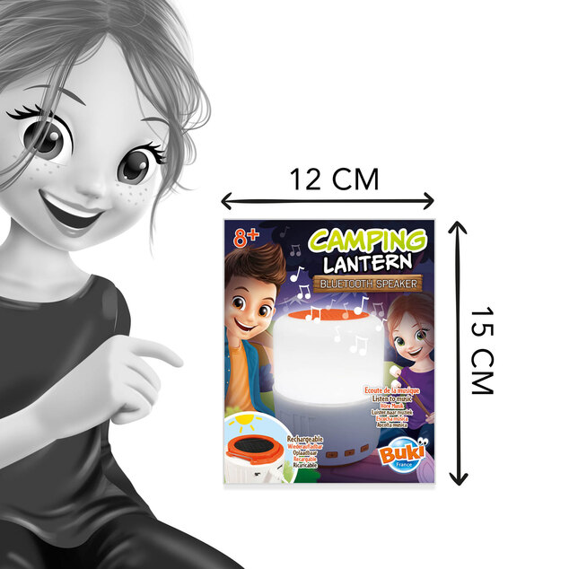 Kempingová lampa s reproduktorom
