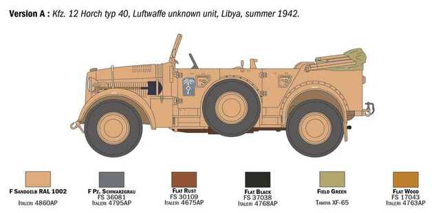 Model Kit katonai 6597 - Kfz. 12 Horch 901 type 40 frühen Ausf (1:35)