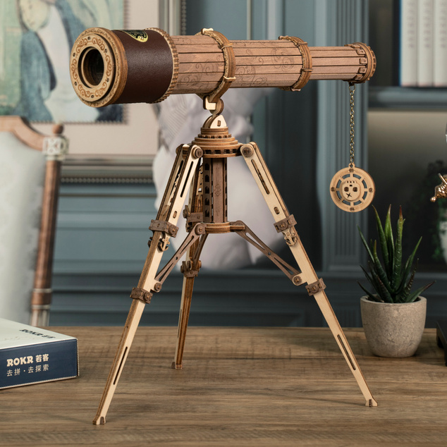 RoboTime 3D Holzmechanik-Puzzle Piratenfernrohr