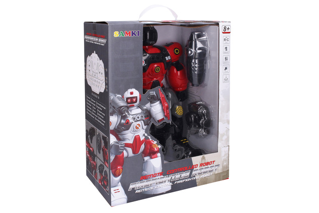 Robot vigile del fuoco spruzzante acqua RC telecomandato 40 cm