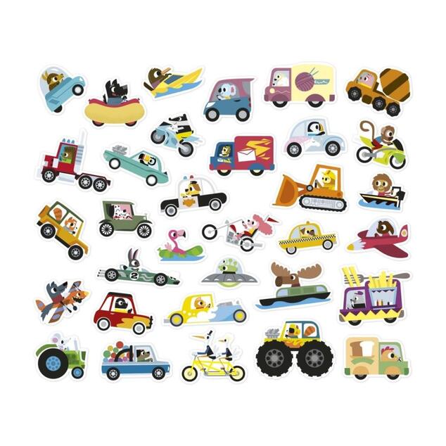 Janod Stickers Samolepky Dopravné prostiedky 200 ks