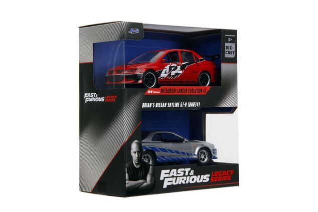 Rýchlo a zbesilo Twin Pack 2006 Mitsubishi Lancer Evo IX + Brianov 2002 Nissan Skyline GTR