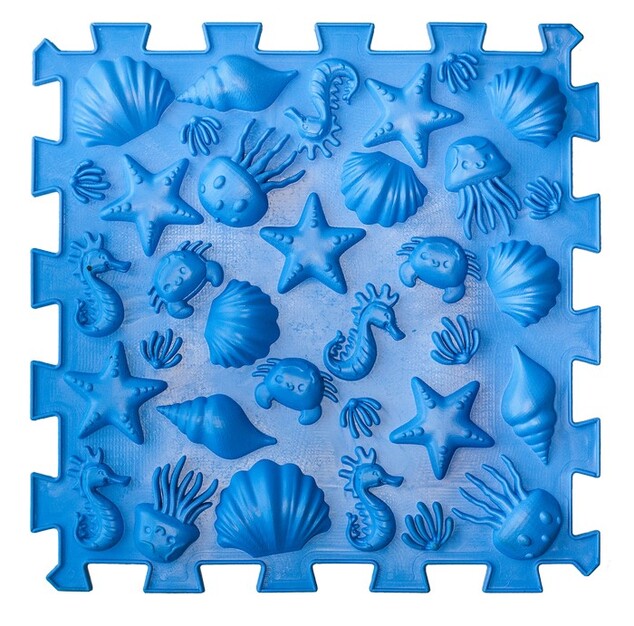 Ortek Masážna ortopedická podložka Puzzle "Mix" 9 prvkov Modrá