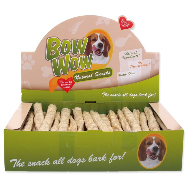 Pochúťka Mira Mar Bow Wow Natural, hovädzie a držky, tyčinky 50ks