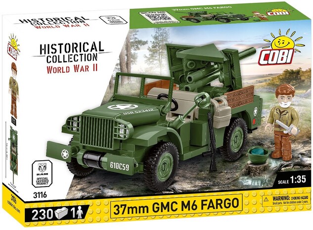 Cobi II WW 37 mm GMC M6 Fargo, 1:35, 230 k, 1 f